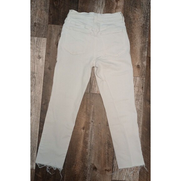 Women's Madewell The Perfect Vintage Jean Raw Hem Edition Tile White, Size 25 - Picture 5 of 12